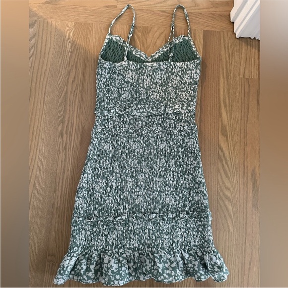 Abercrombie & Fitch Green Smocked Mini Dress | XS - Picture 3 of 5